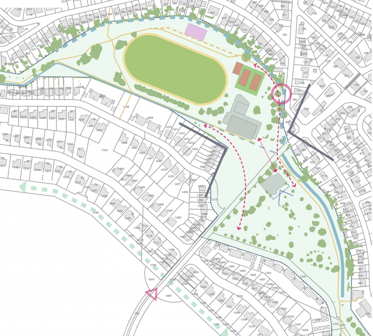 PoOla - architecture du paysage -Saclay - Plan de synthèse Val d'Albian